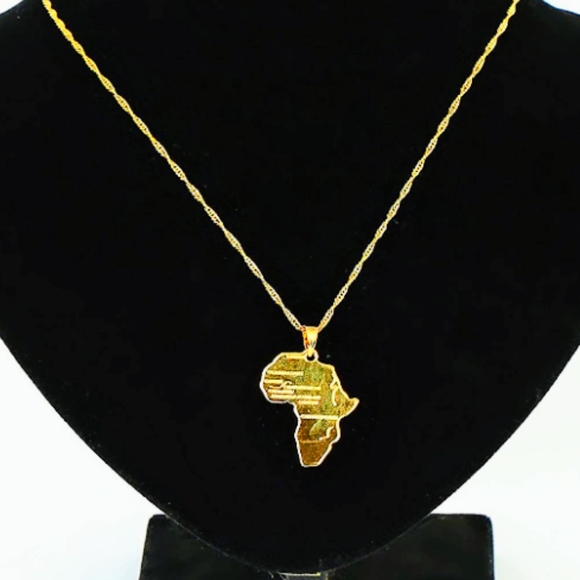 🌍Gold African Pendant - Picture 4 of 7